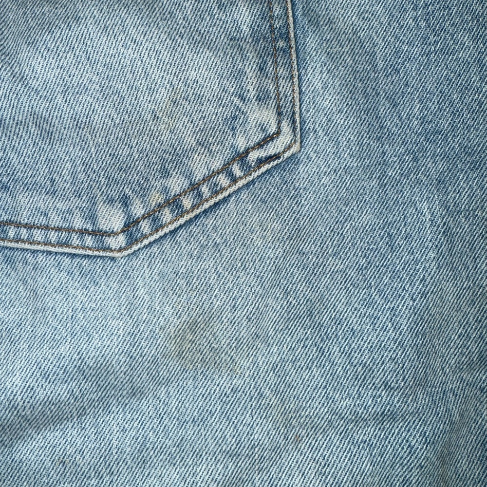 Agolde Light Wash Asymmetrical Denim Mini Skirt - Picture 6 of 6